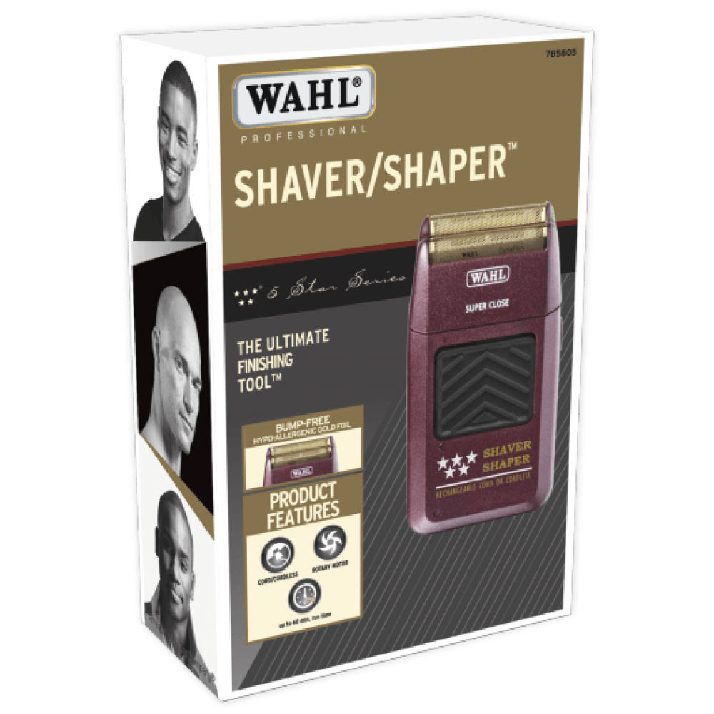 Wahl 5-star Shaver Shaper Red Cordless Bump Free Gold Foil 785805