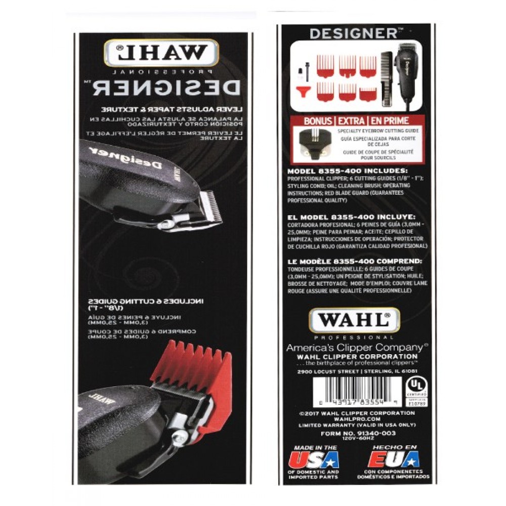 Wahl Professional Hair Clipper Designer 4355-400
