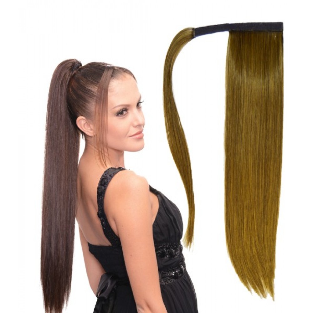 Ebo Synthetic Heat Resistant Wrap Around Ponytail Hair Extension Straight 20